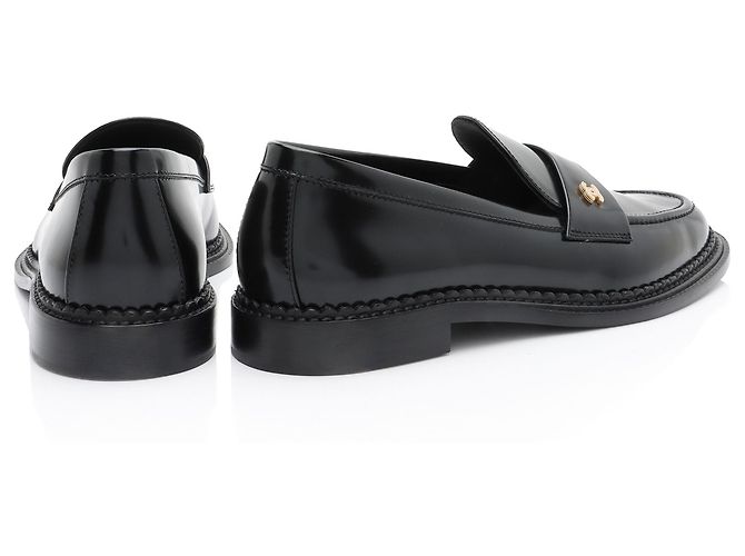 Gabrielle Mocassini Chanel CC in pelle di agnello - Taglia 9.5 / 9.5 Nero - vista 3