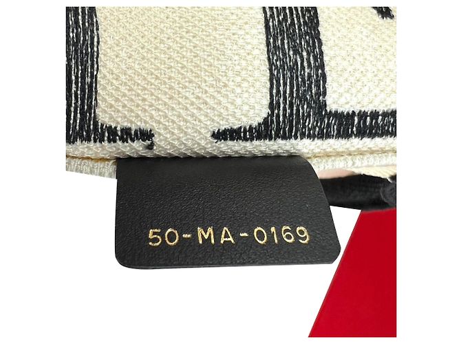 Christian Dior Red, White & Black Canvas Dioramour Je T'aime Large Book Tote - vista 9