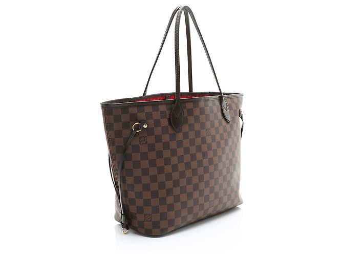 Borsa Louis Vuitton Damier Ebene Neverfull MM Tote Marrone - vista 2