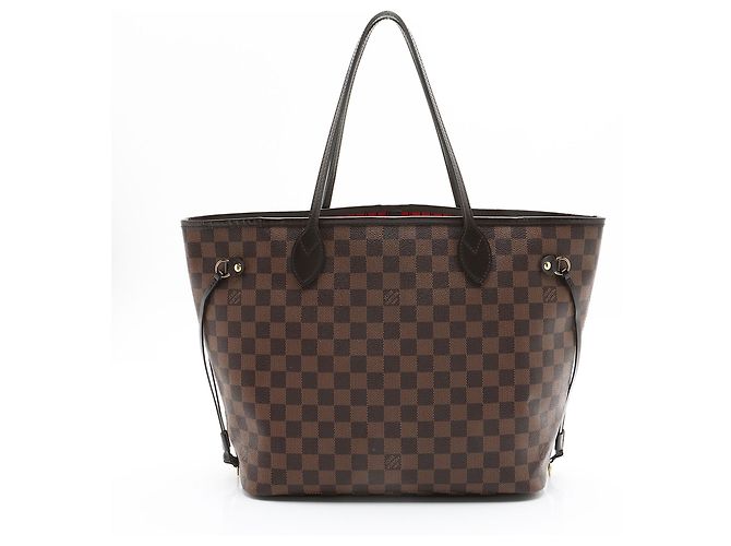 Borsa Louis Vuitton Damier Ebene Neverfull MM Tote Marrone - vista 3