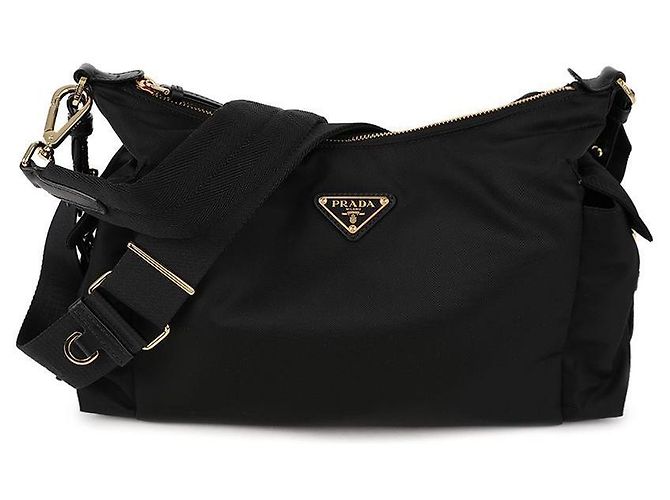 Prada Borsa a tracolla Explorer Large in Re-nylon Nero - vista 2