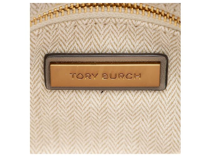 Borsa a tracolla Kira Large in pelle chevron Tory Burch Grigio - vista 7