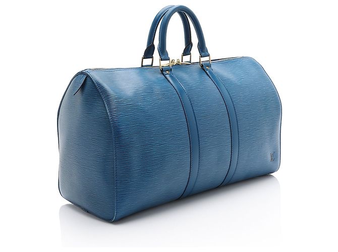 Louis Vuitton Vintage Epi Leather Keepall 45 Duffle Blu - vista 2