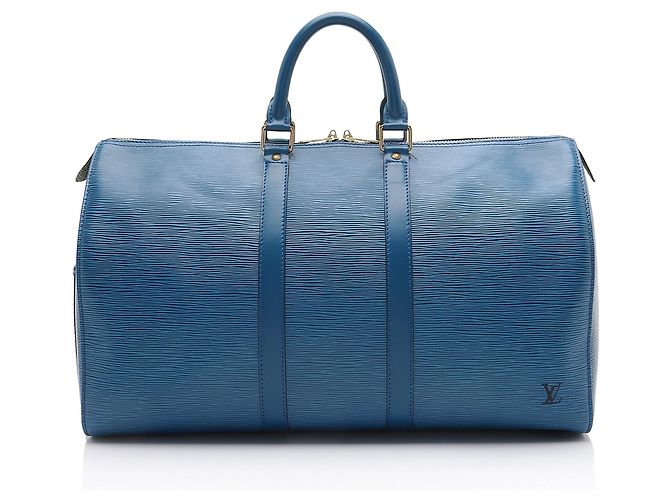 Louis Vuitton Vintage Epi Leather Keepall 45 Duffle Blu - vista 3