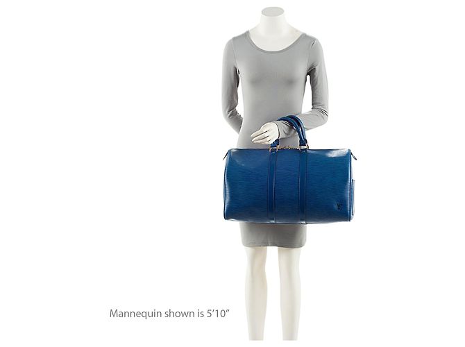 Louis Vuitton Vintage Epi Leather Keepall 45 Duffle Blu - vista 5
