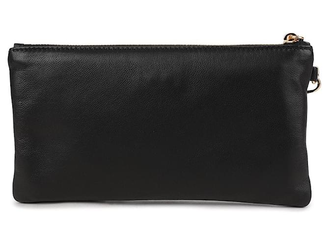 Pochette Prada in pelle nera Nero - vista 4