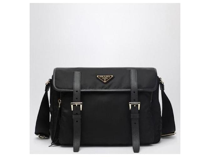 Prada Borsa a tracolla in Re-nylon Nero - vista 3