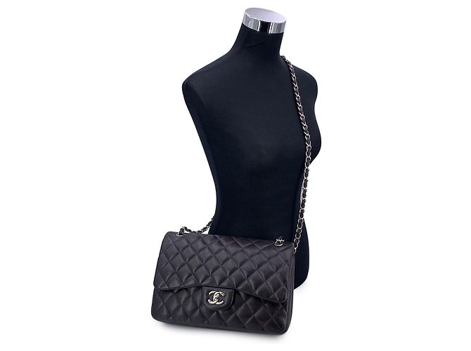 Borsa a tracolla in pelle Chanel Timeless/Classique Marrone - vista 2