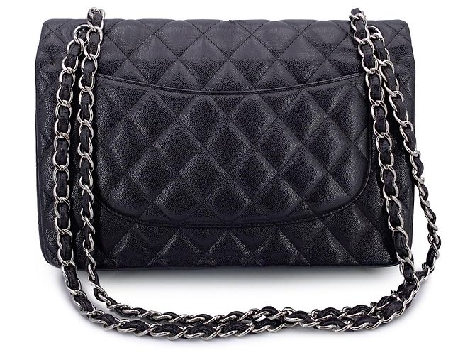 Borsa a tracolla in pelle Chanel Timeless/Classique Marrone - vista 4