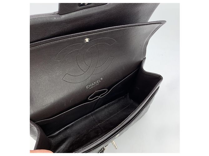 Borsa a tracolla in pelle Chanel Timeless/Classique Marrone - vista 5
