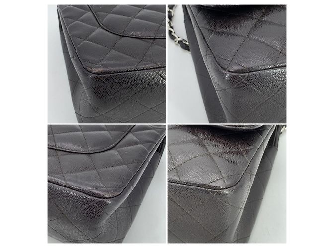 Borsa a tracolla in pelle Chanel Timeless/Classique Marrone - vista 6