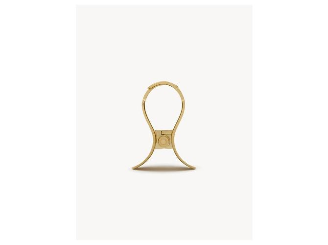 Pinza de metal Saint Laurent dorada - vista 5