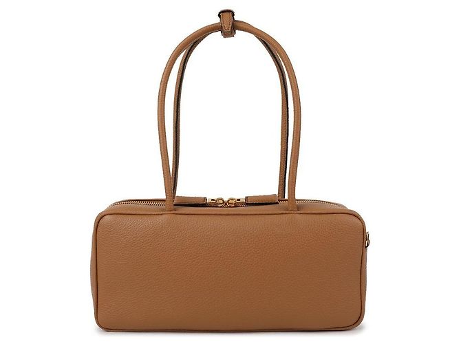 Prada Medium Lederhandtasche mit oberem Griff Braun - Ansicht 4