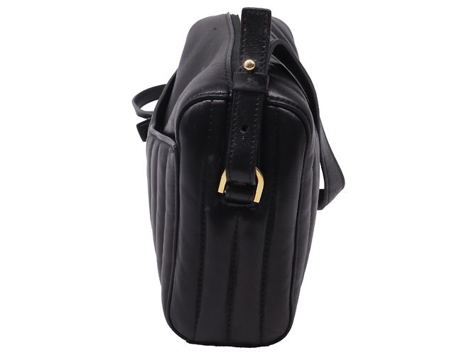 Borsa a tracolla matelassé Anine Bing Ellis in pelle nera Nero - vista 3