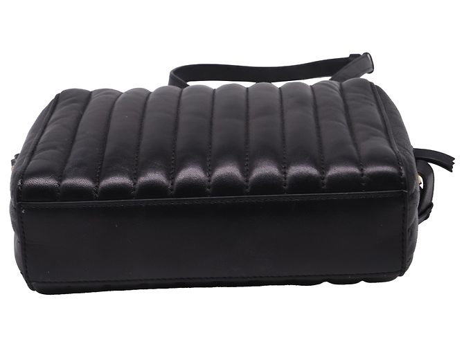 Borsa a tracolla matelassé Anine Bing Ellis in pelle nera Nero - vista 5