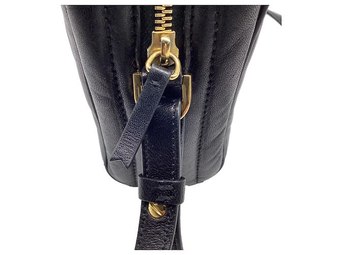 Borsa a tracolla matelassé Anine Bing Ellis in pelle nera Nero - vista 6