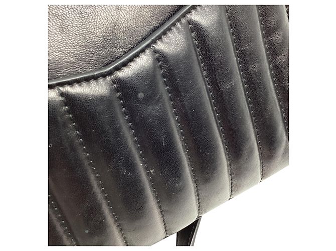 Borsa a tracolla matelassé Anine Bing Ellis in pelle nera Nero - vista 7