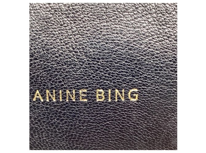 Borsa a tracolla matelassé Anine Bing Ellis in pelle nera Nero - vista 8