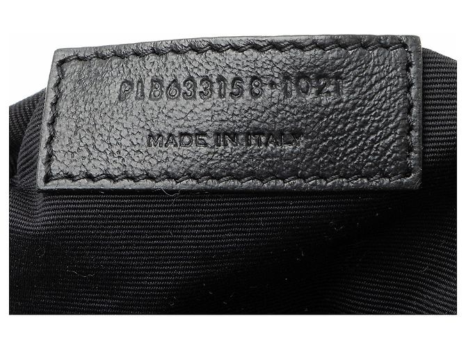 Borsa a tracolla media Niki in pelle di vitello grana grossa con monogramma Saint Laurent Bianco - vista 6