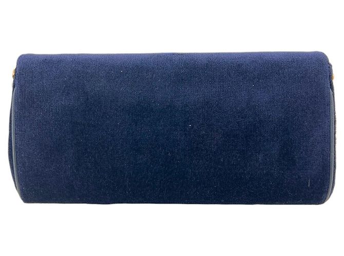 Borsa a tracolla in velluto Roberta Di Camerino Velvet Blu - vista 3