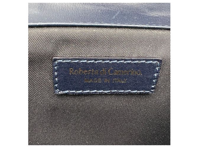 Borsa a tracolla in velluto Roberta Di Camerino Velvet Blu - vista 5