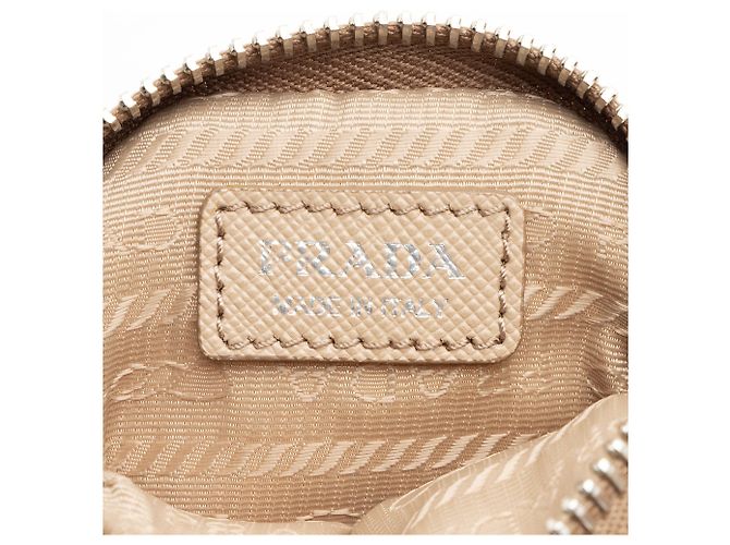 Prada Tessuto Re-Edition 2005 Crossbody Marrone Beige - vista 9