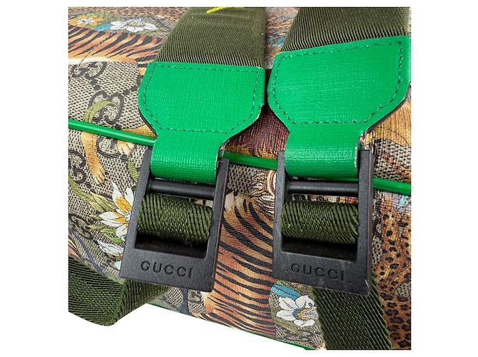 Zaino Dome per bambini Gucci GG Supreme Feline Multicolor Marrone - vista 4