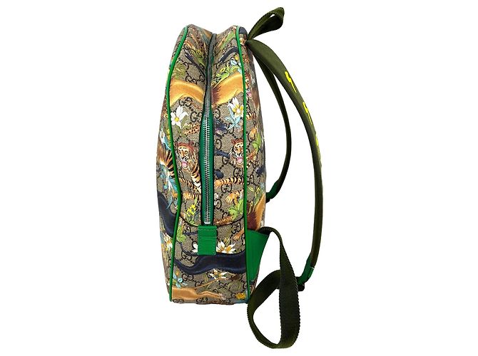 Zaino Dome per bambini Gucci GG Supreme Feline Multicolor Marrone - vista 5