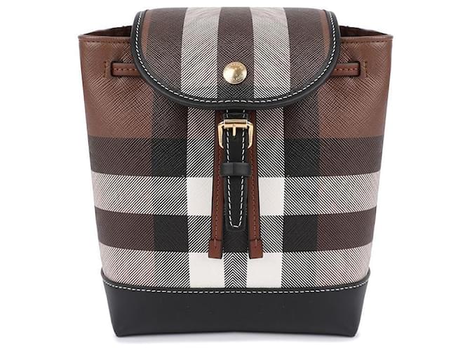 Burberry Zaino Micro Check da donna Marrone - vista 2