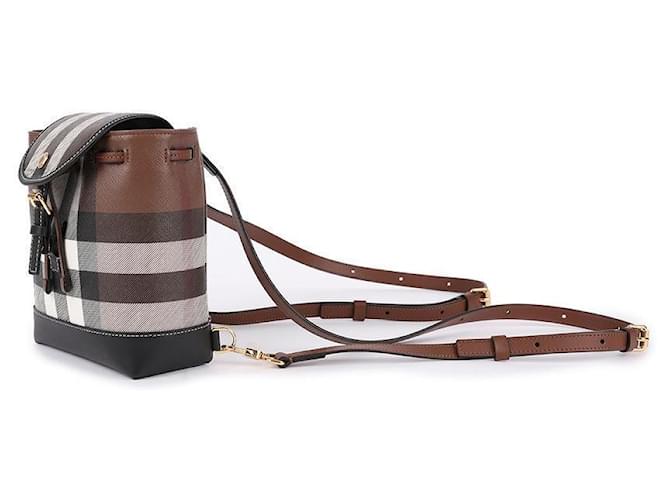 Burberry Zaino Micro Check da donna Marrone - vista 3