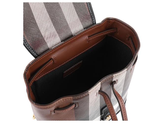 Burberry Zaino Micro Check da donna Marrone - vista 7
