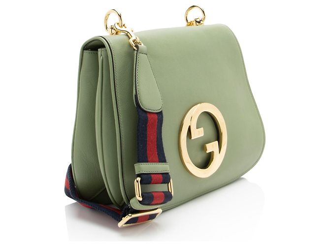 Borsa a spalla media Blondie in pelle Gucci Verde - vista 2