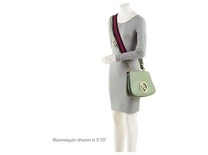 Borsa a spalla media Blondie in pelle Gucci Verde - vista 5
