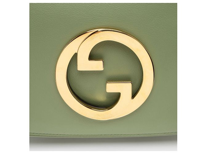 Borsa a spalla media Blondie in pelle Gucci Verde - vista 9