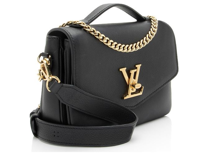 Louis Vuitton Taurillon Leather Oxford Lockme Top Handle Nero - vista 2