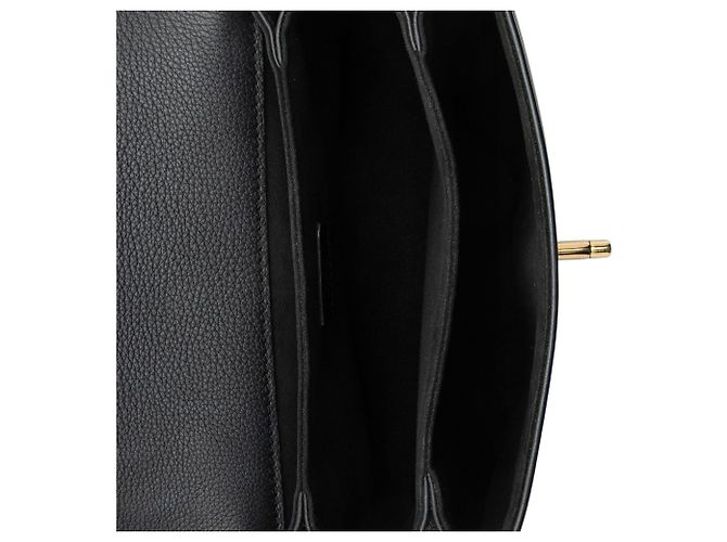 Louis Vuitton Taurillon Leather Oxford Lockme Top Handle Nero - vista 6