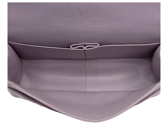 Gabrielle Borsa Chanel Classic Jumbo Double Flap in pelle di agnello Porpora - vista 7
