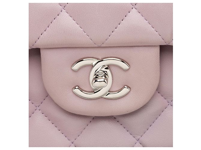 Gabrielle Borsa Chanel Classic Jumbo Double Flap in pelle di agnello Porpora - vista 9