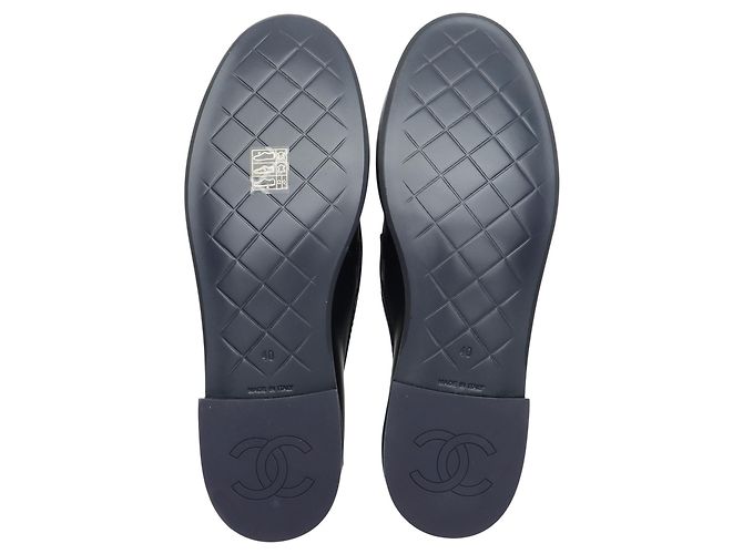 Gabrielle Mocassini Chanel in pelle di agnello CC Turnlock - Taglia 10 / 40 Blu - vista 6