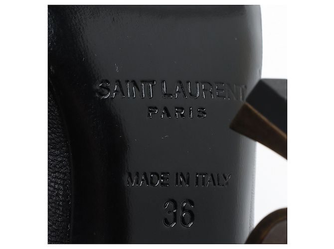 Décolleté Opyum in pelle Saint Laurent - Size 6 / 36 Nero - vista 8