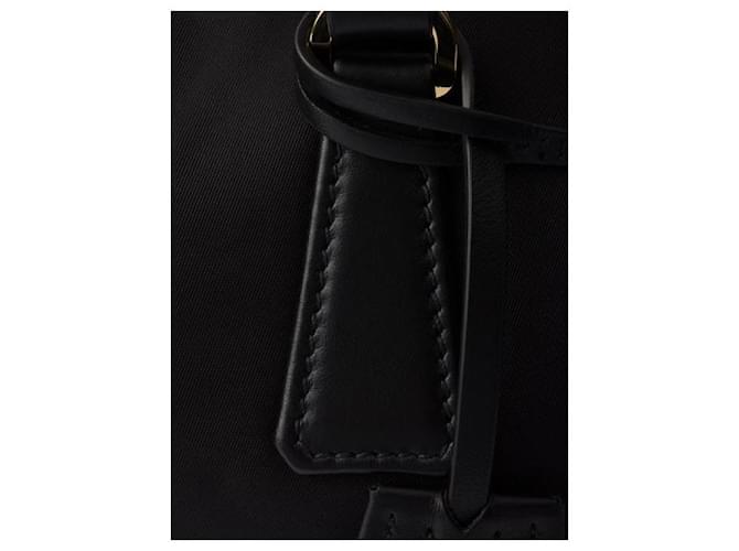 Prada Borsa Medium in Nylon e Pelle con Lucchetto Nero - vista 7