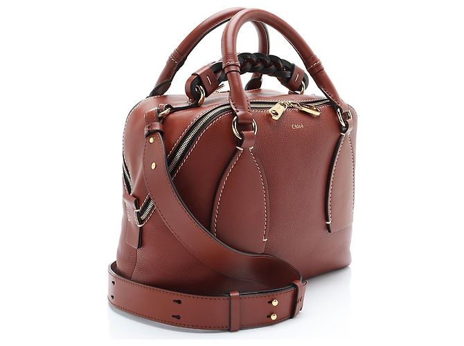 Chloé Chloe Daria Medium Satchel aus Leder Braun - Ansicht 2