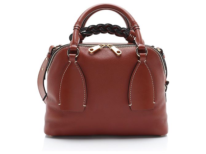 Chloé Chloe Daria Medium Satchel aus Leder Braun - Ansicht 3