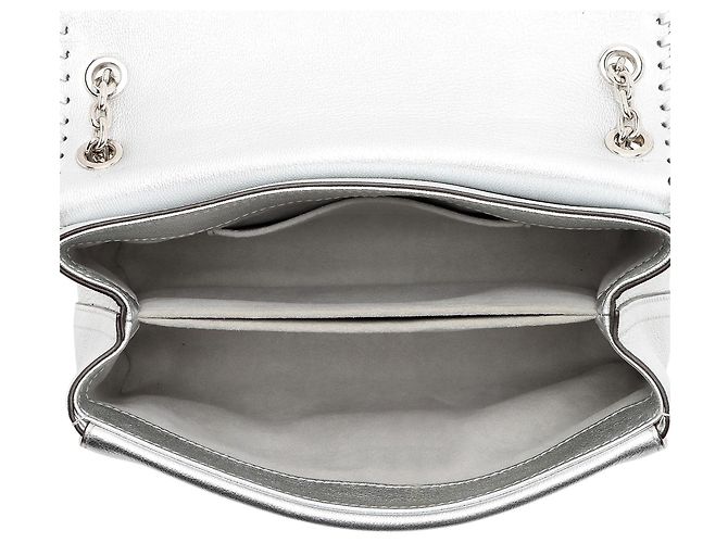Borsa Louis Vuitton Metallic Leather Braided Very Chain Bag Argento Metallico - vista 7
