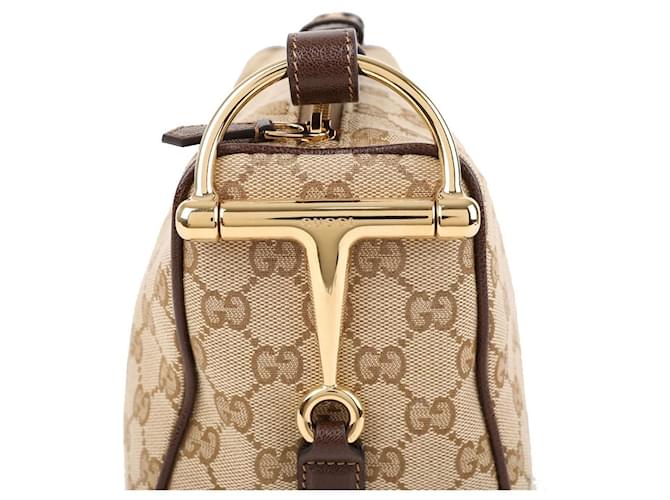Gucci Borsa a tracolla Medium Half Horsebit Marrone - vista 8