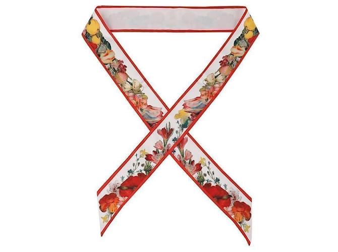 Alexander Mcqueen Twilly con stampa floreale Rosso - vista 4