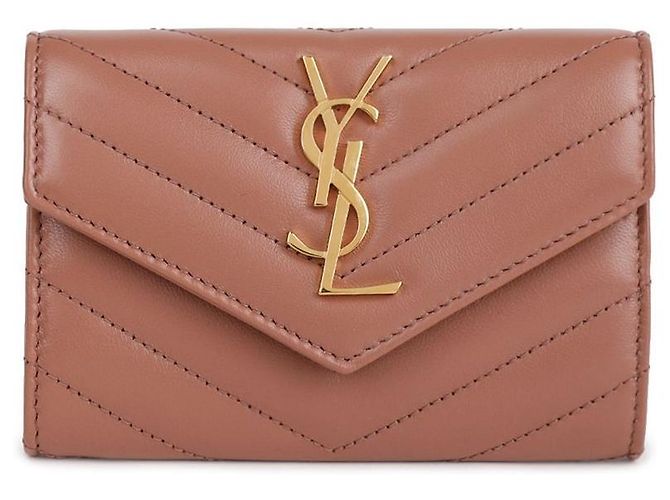 Saint Laurent Cassandra Geldbörse Rosa Lammfell Pink - Ansicht 2
