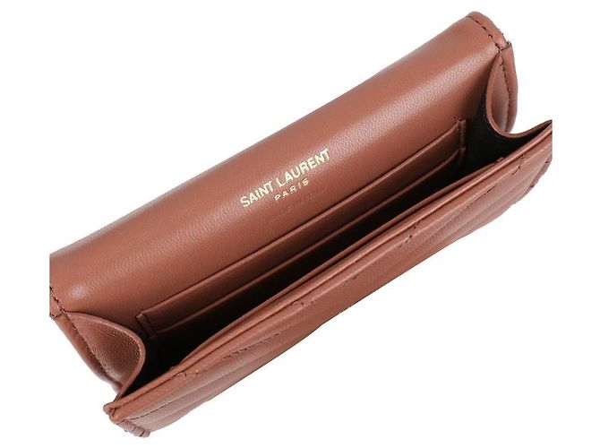Saint Laurent Cassandra Geldbörse Rosa Lammfell Pink - Ansicht 7
