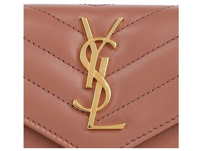 Saint Laurent Cassandra Geldbörse Rosa Lammfell Pink - Ansicht 8