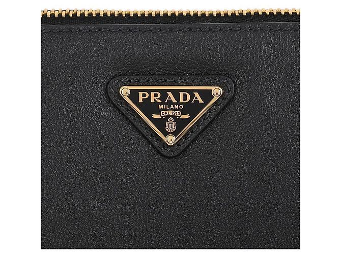 Prada Borsa a tracolla in pelle morbida Nero - vista 8